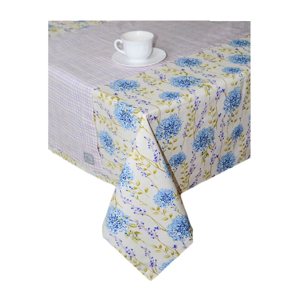 Доріжка на стіл Прованс & Andre Tan Бузкова клітинка 140х40 (4820175718885) - зображення 3