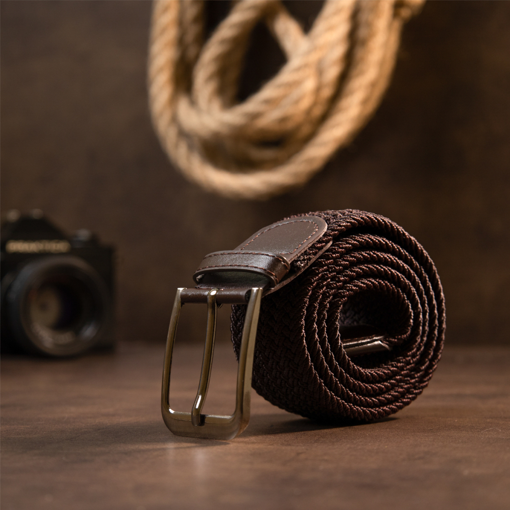 Ремінь Vintage Текстильний Коричневий (20519) - зображення 7