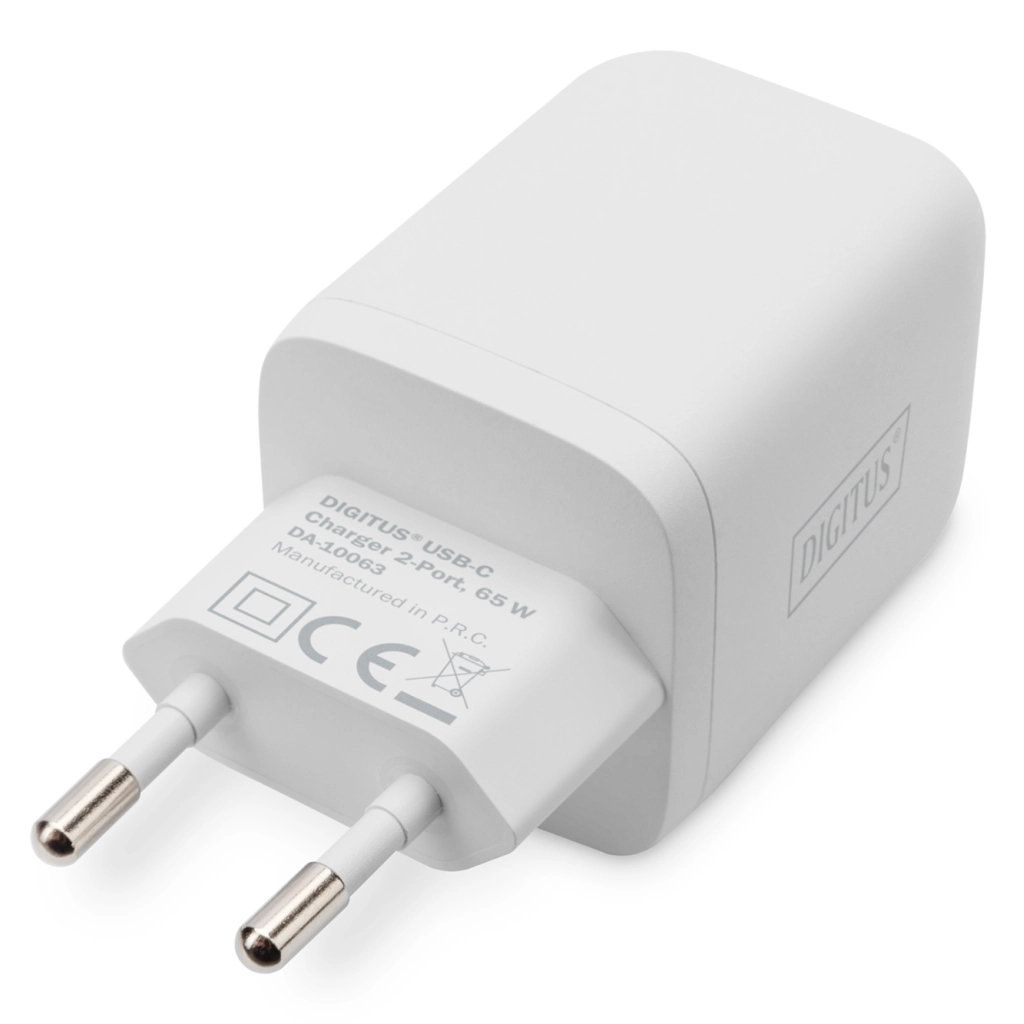Зарядний пристрій Digitus 2xUSB-C PD65W GaN (DA-10063) - изображение 3