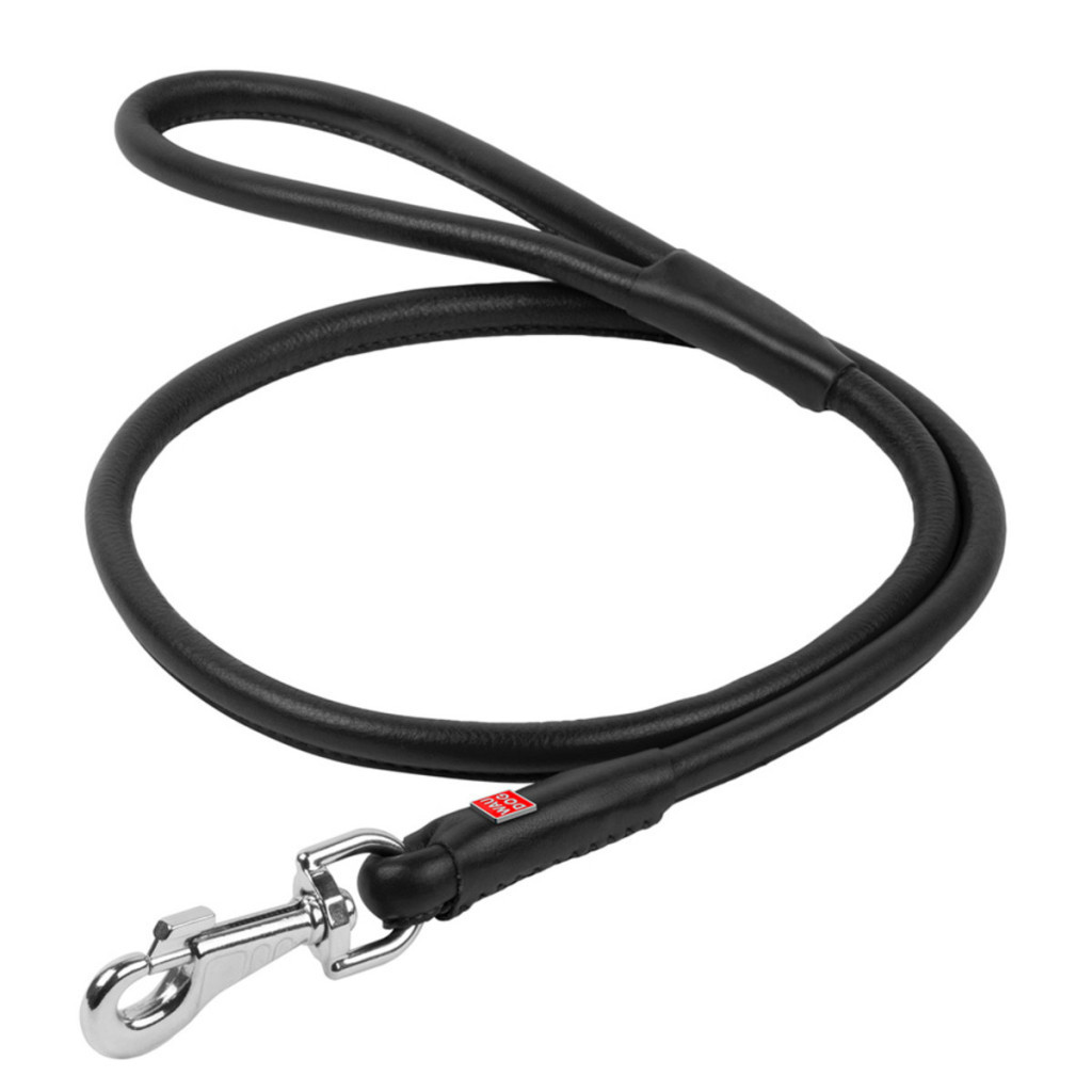 Повідець для собак WAUDOG Glamour круглий S-M Д 10 мм Д 122 см чорний (33781) - зображення 1