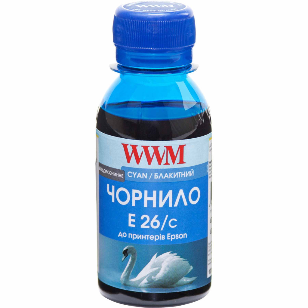 Чорнило WWM Epson XP-600/XP-605/XP-700 100г Cyan (E26/C-2) - зображення 1