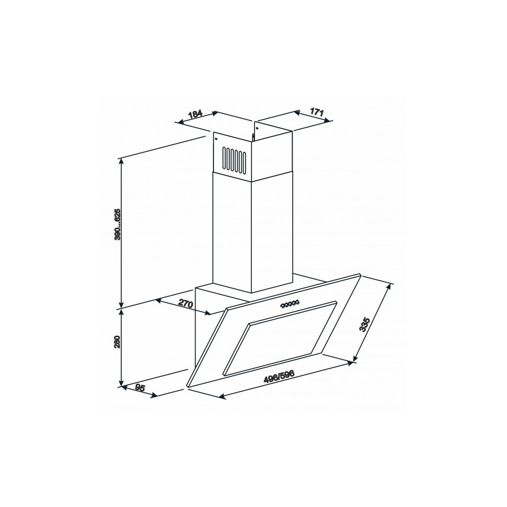Витяжка кухонна Eleyus VERTICAL 1000 50 WH - зображення 12
