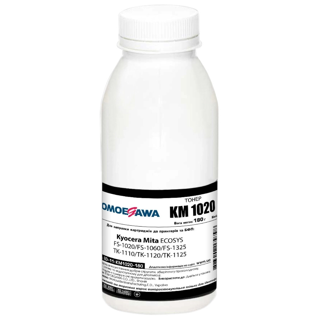 Тонер Kyocera ECOSYS TK-1110/TK-1120/TK-1125, 1kg, black Tomoegawa (ED-11-KM1020-1) - зображення 1