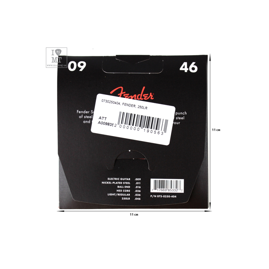 Струни для гітари Fender 250LR Nickel-Plated Steel Guitar Strings (09-46) (A009835) - зображення 2