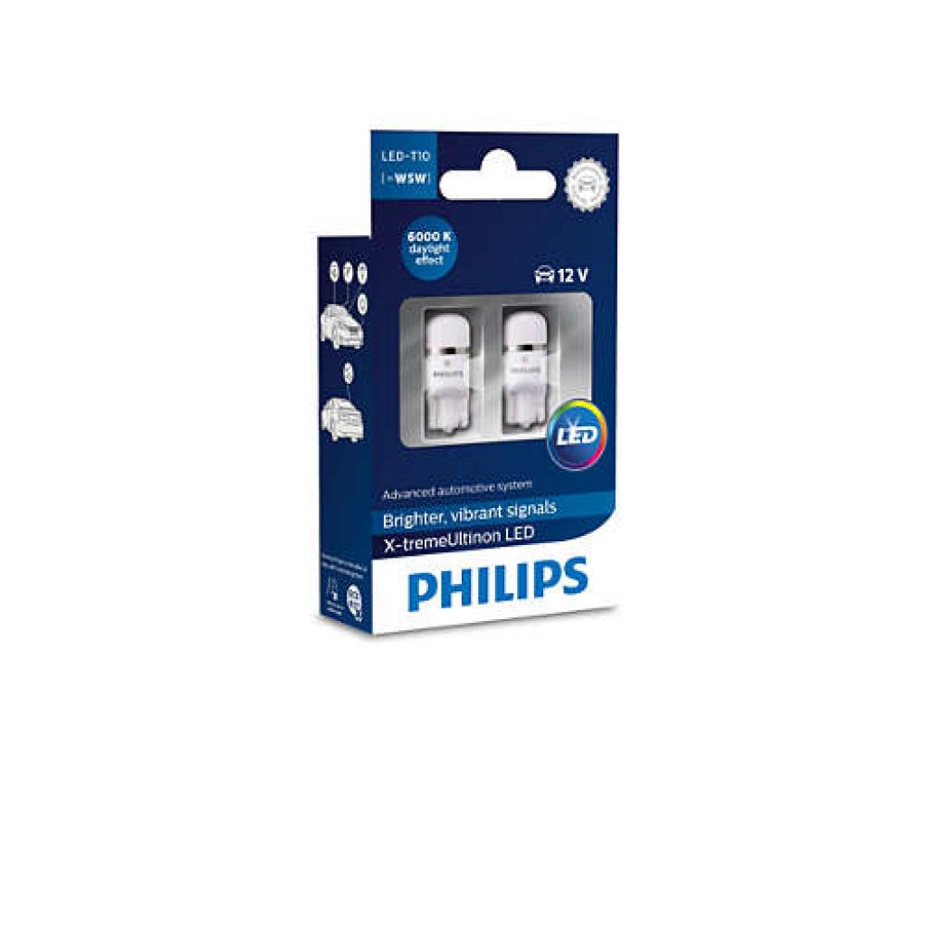 Автолампа Philips W5W X-treme Ultinon LED, 6000K, 2шт/бл. (127996000KX2) - зображення 1