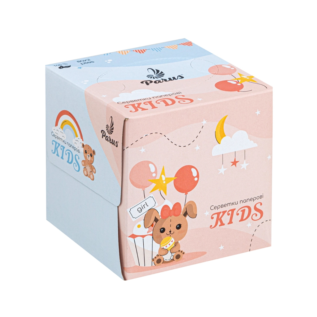 Серветки косметичні Parus 2 шари 80 шт. (4820205440465) - зображення 1
