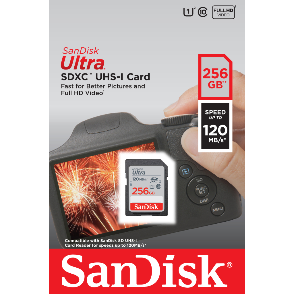 Карта пам'яті SanDisk 256GB SD class 10 UHS-I Ultra (SDSDUN4-256G-GN6IN) - зображення 2