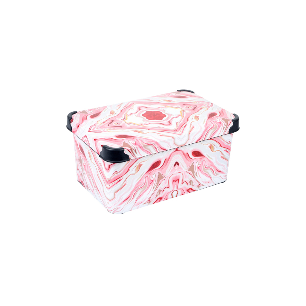 Контейнер для зберігання Violet House 0646 Decor Marble Red 5 л (0646 DECOR Marble Red з/кр. 5 л) - изображение 1