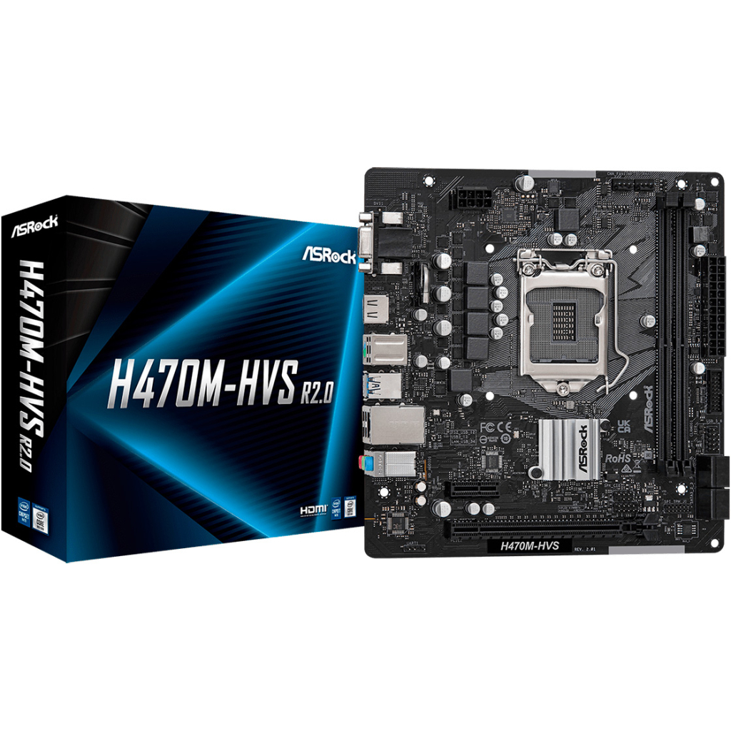 Материнська плата ASRock H470M-HVS R2.0 - зображення 1