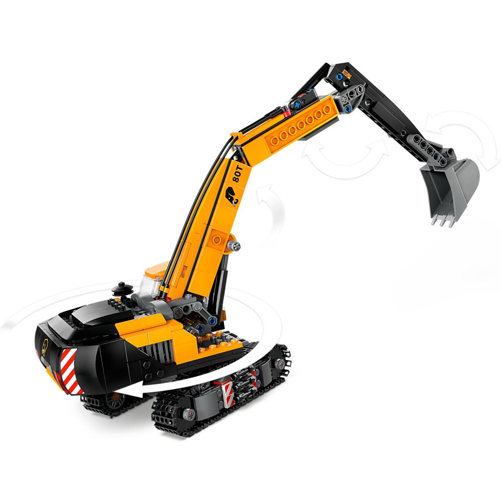 Конструктор LEGO City Жовтий будівельний екскаватор (60420) - зображення 4
