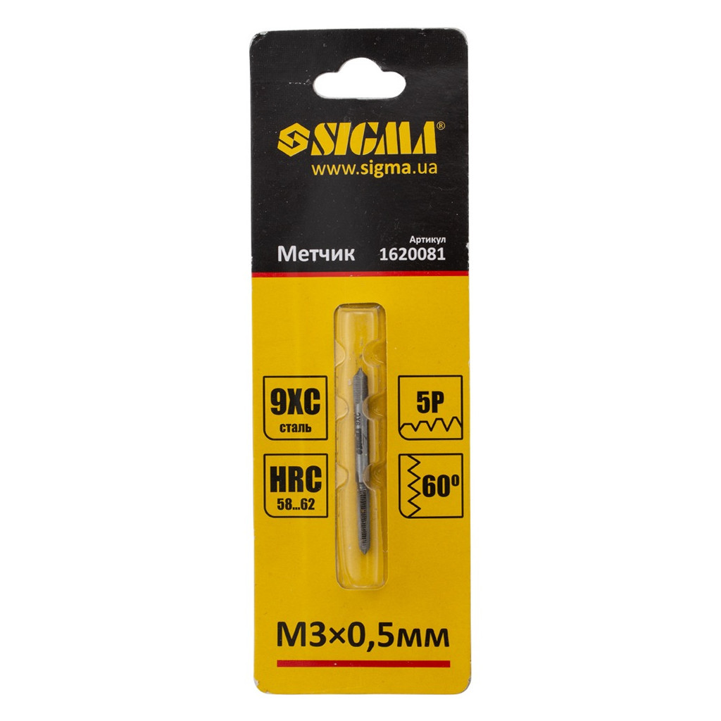 Мітчик Sigma М3x0.5мм (1620081) - зображення 2