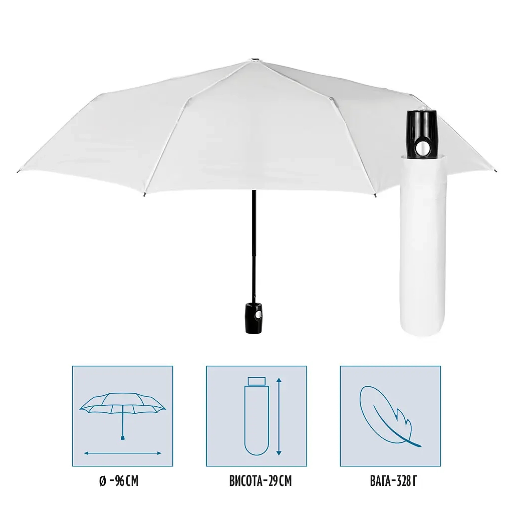 Парасоля Perletti Ombrelli promozionali Складана Автоматична Біла (96007-04) - зображення 3