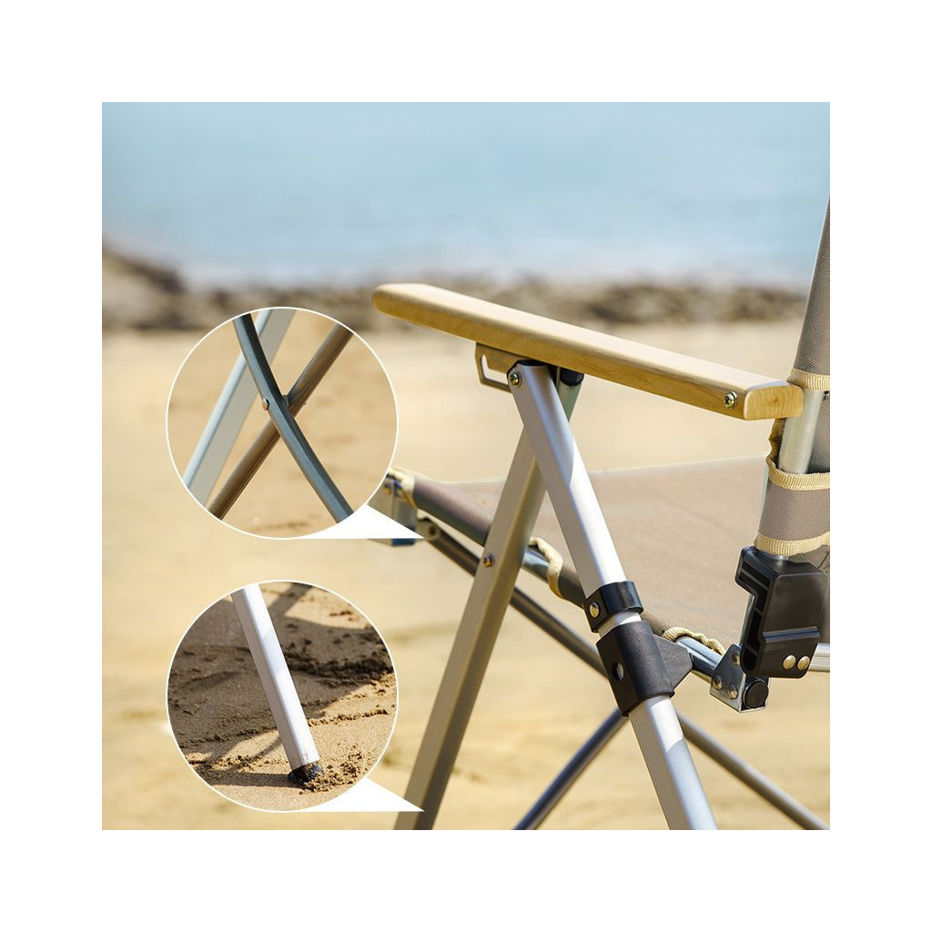 Крісло складане Naturehike NH17T003-Y алюміній бежевий (6927595749739) - зображення 7
