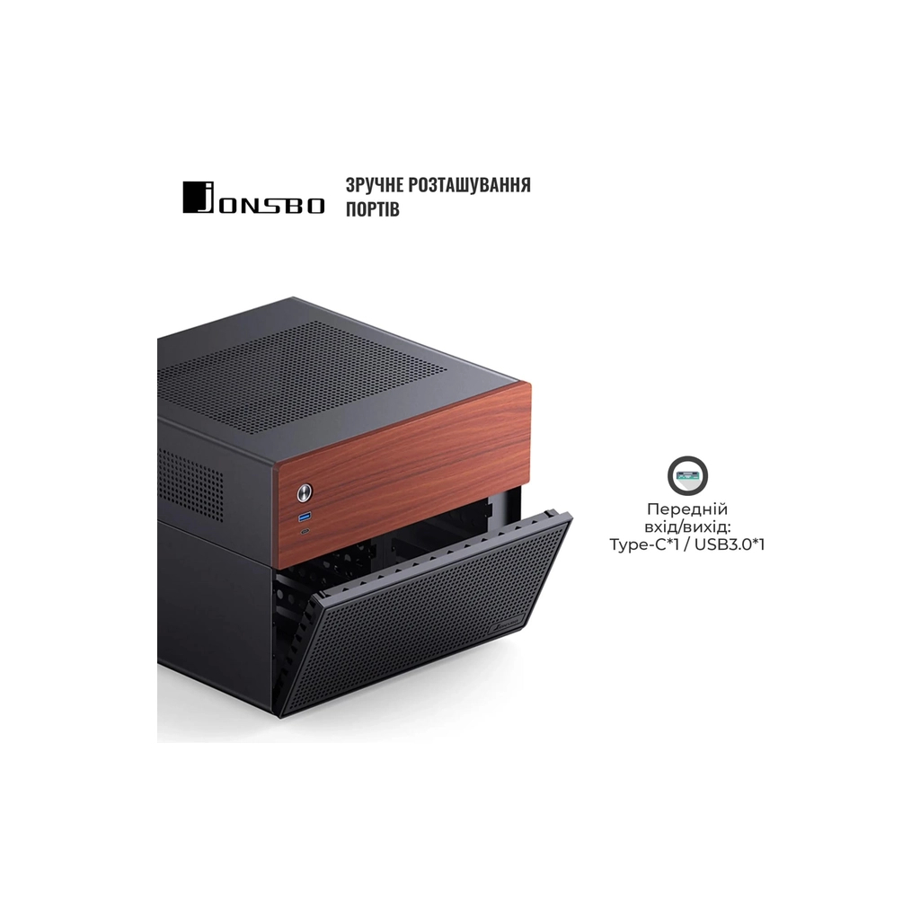 Корпус JONSBO N4 Black - зображення 5