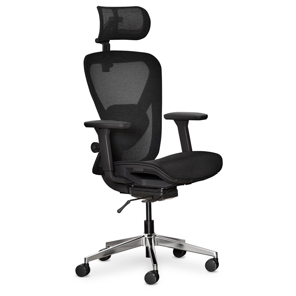 Офісне крісло Mealux Q1 Air Black (HF-Q1 M/B) - зображення 1