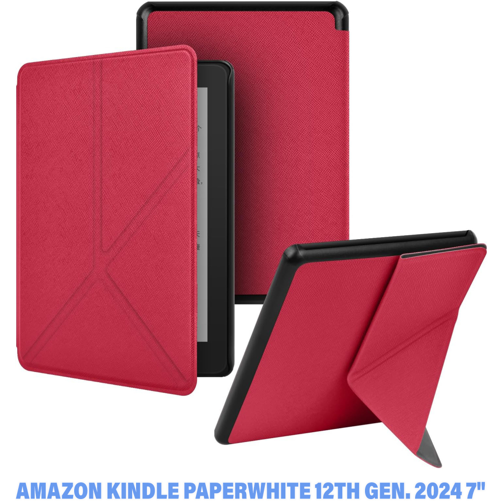 Чохол до електронної книги BeCover Ultra Slim Origami Amazon Kindle Paperwhite 12th Gen. 2024 7"/Colorsoft (2024) Red (712841) - зображення 1
