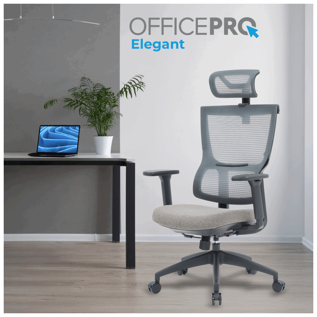 Офісне крісло OfficePro Elegant OC600-B-DG-DG (OC600-B-DG-DG) - зображення 2