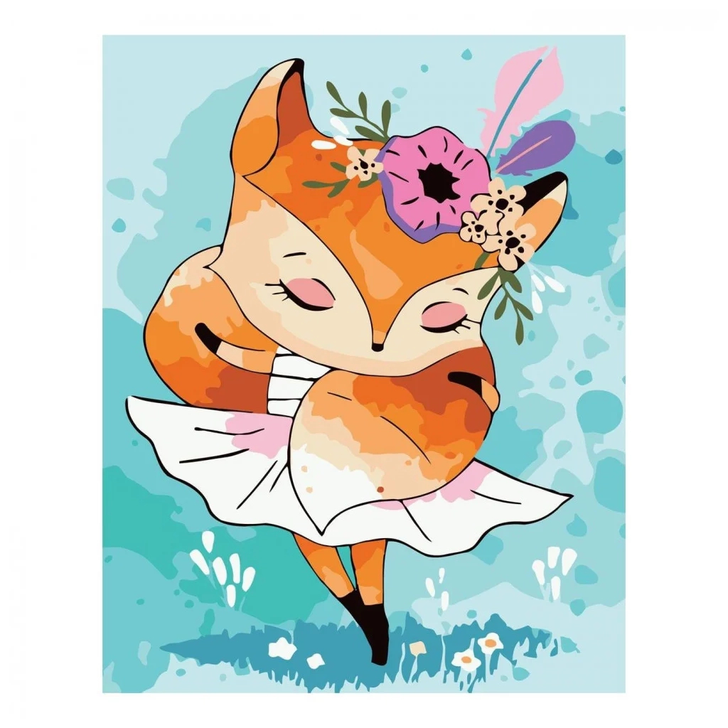 Картина по номерам Strateg Маленька танцююча лисиця 30х40 см (SV-0017) - зображення 1