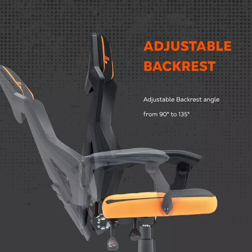 Крісло ігрове Canyon Wave MCH02 Mesh Black/Orange (CNE-MCH02) - зображення 9