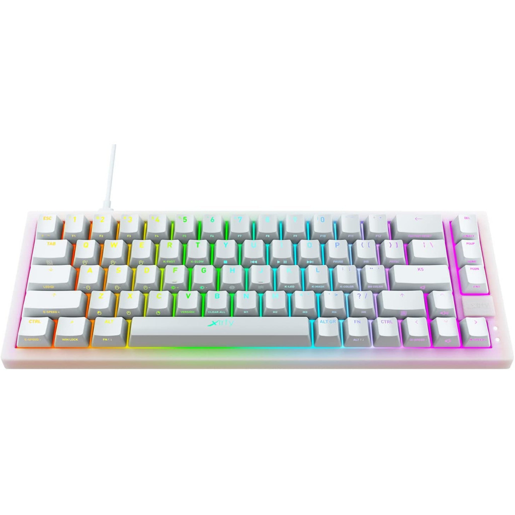 Клавіатура Xtrfy K5 68 keys Kailh Red Hot-swap RGB UA White (K5-RGB-CPT-TPWHITE-R-UKR) - зображення 6