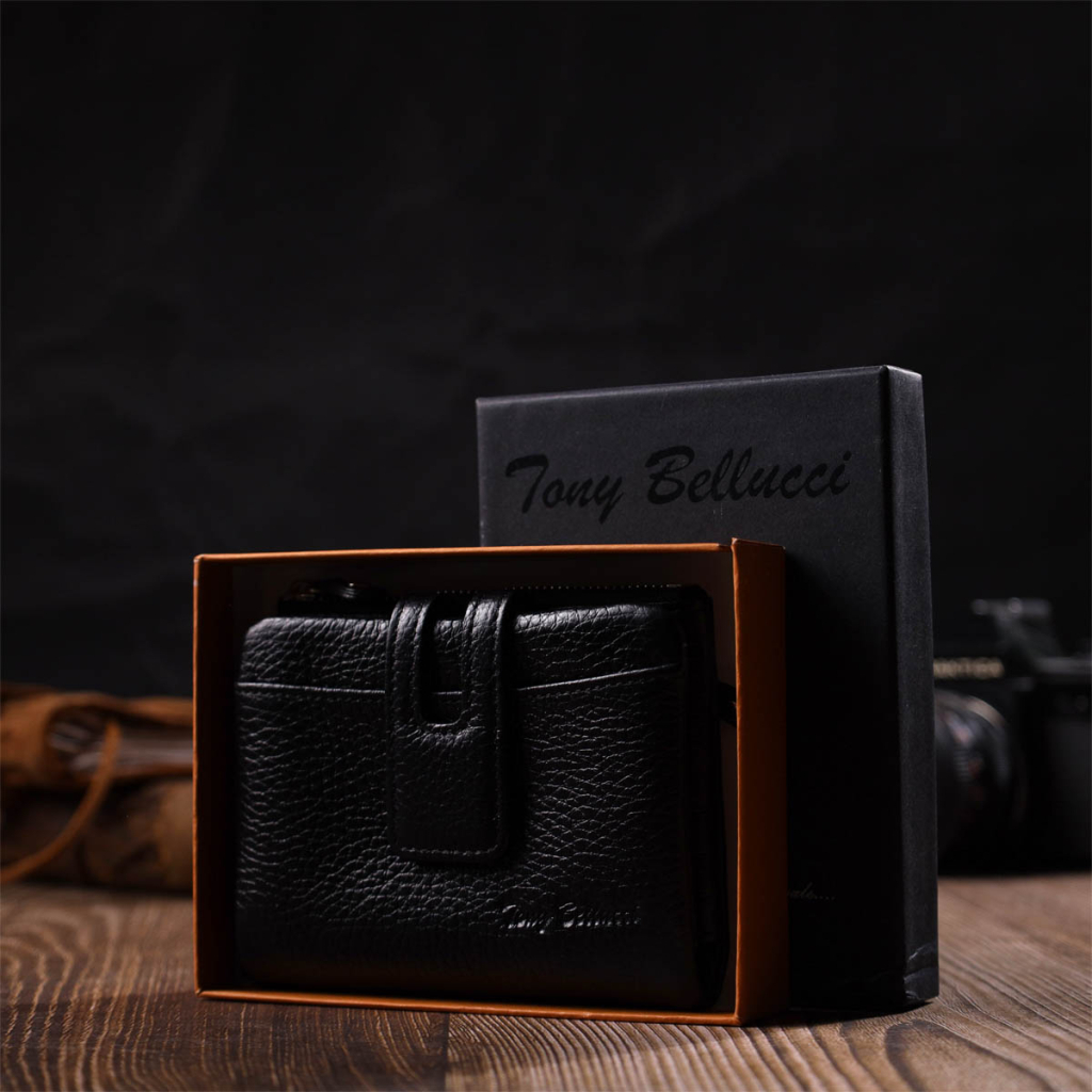 Гаманець Tony Bellucci З натуральної шкіри Чорний (22060) - зображення 11