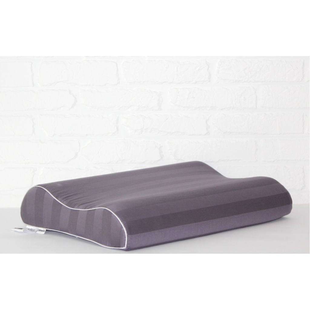 Подушка MirSon ортопедична 6005 Noble stripe Graphite 58х40х10.5 (2200003260878) - зображення 3