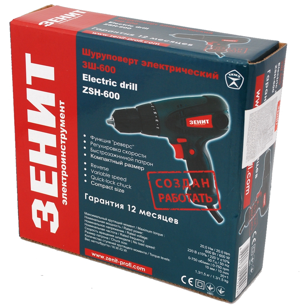 Шуруповерт Зеніт ЗШ-600 (840552) - зображення 4