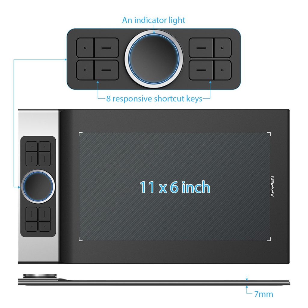 Графічний планшет XP-Pen Deco Pro Black (Deco Pro M) - зображення 7