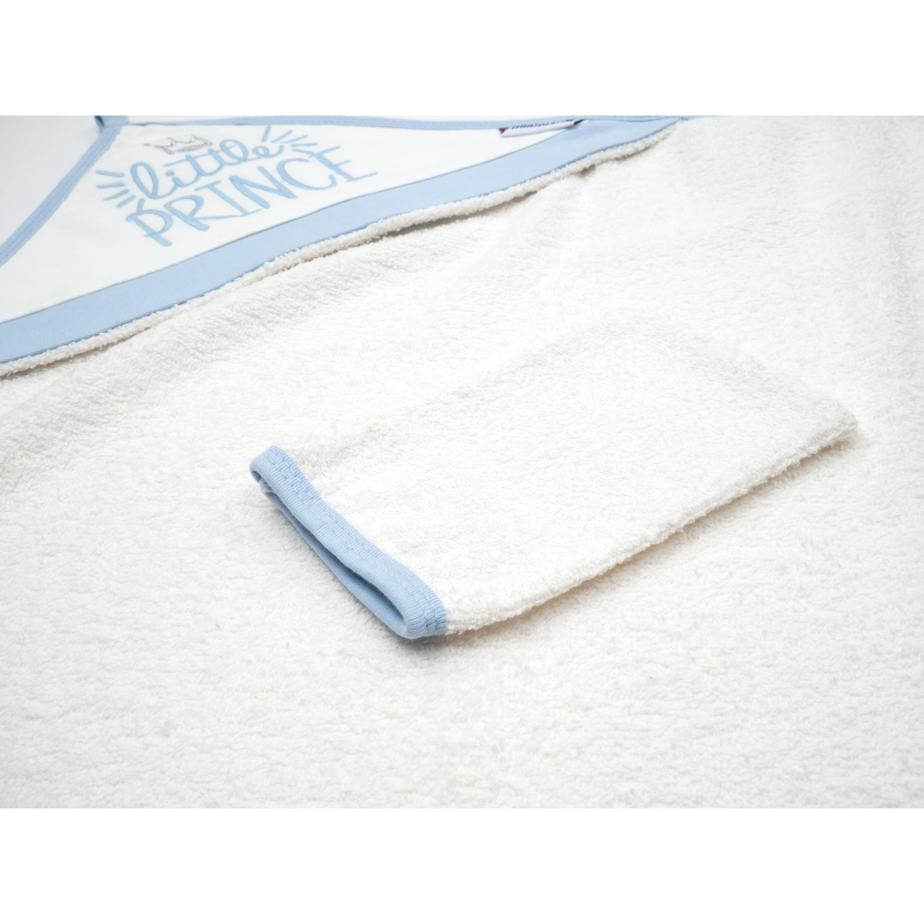 Рушник для купання дитячий Miniworld куточок з рукавичкою (16066-blue) - зображення 2