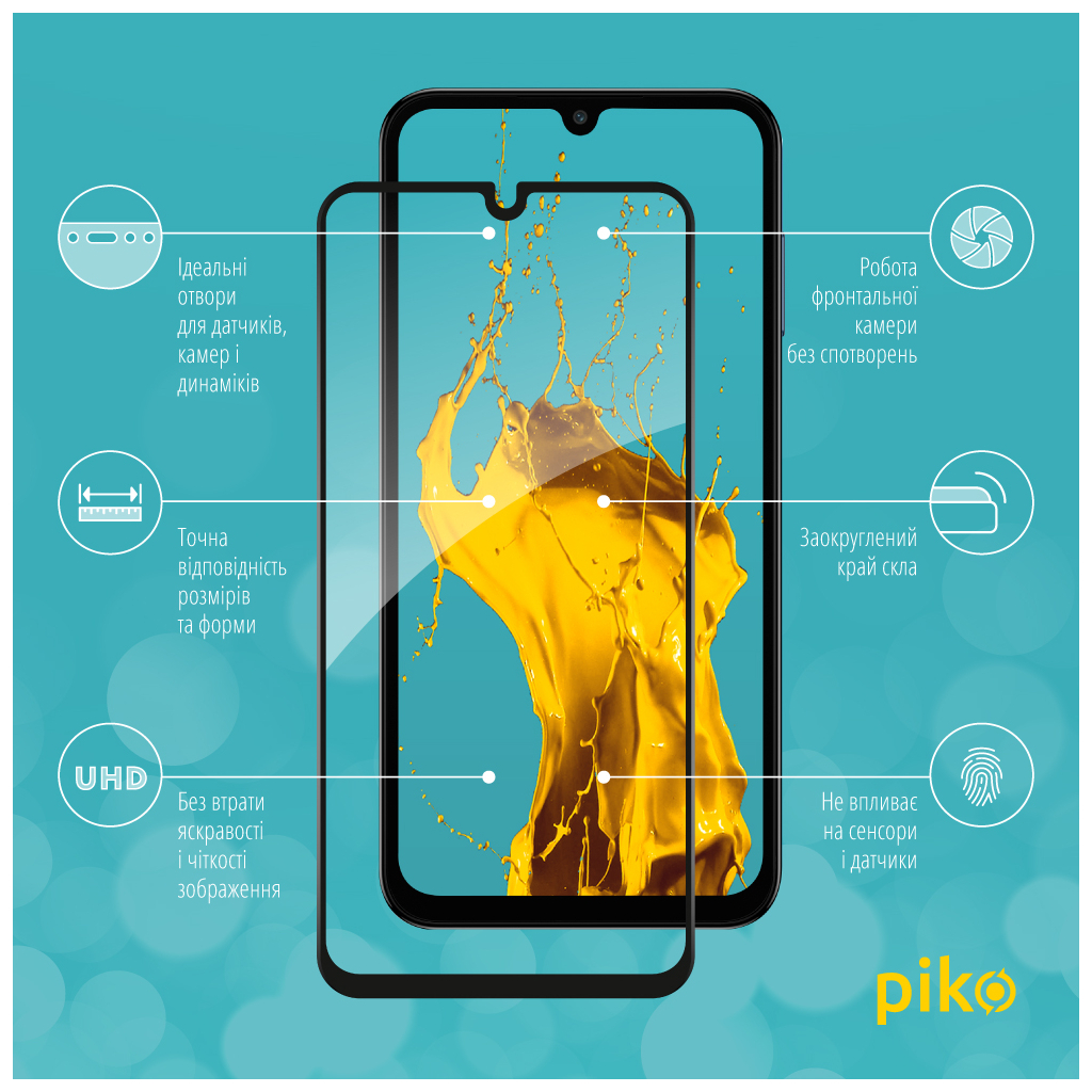 Скло захисне Piko Full Glue Samsung M15 Black (1283126591662) - зображення 2