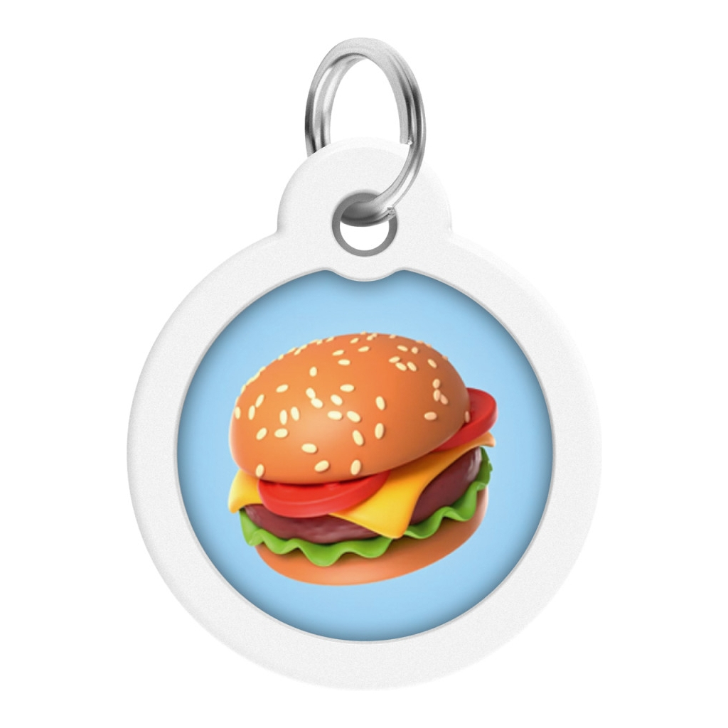 Адресник для тварин WAUDOG Smart ID з QR паспортом "Гамбургер", коло 25 мм (225-4037) - изображение 2