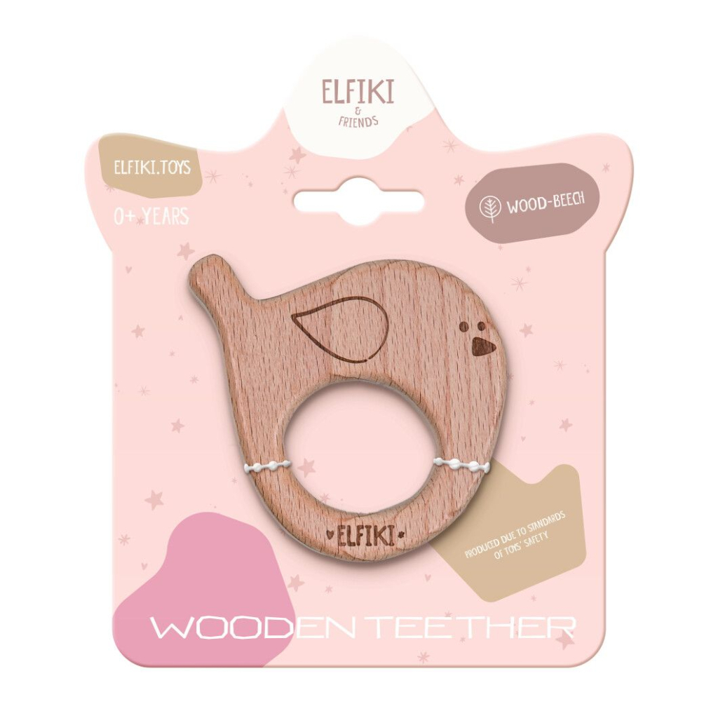 Прорізувач Elfiki дерев'яний Ельфик пташка Піпо (ІГ-0130) - зображення 1