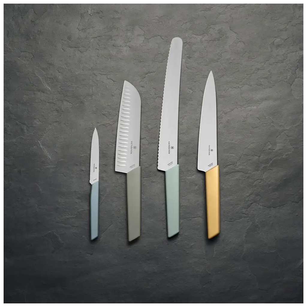 Кухонний ніж Victorinox Swiss Modern Paring Serrate 10см Blue (6.9006.10W21) - зображення 3