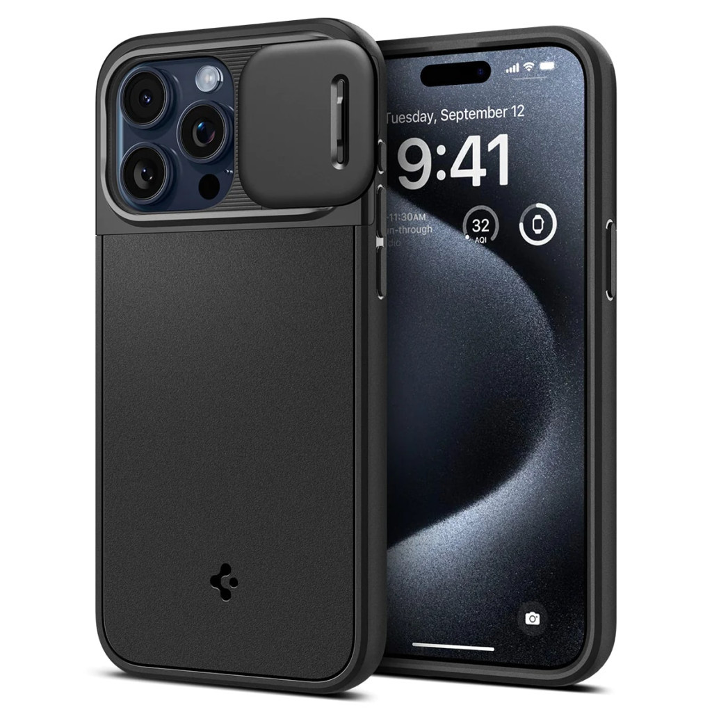 Чохол до мобільного телефона Spigen Apple iPhone 15 Pro Max Optik Armor MagFit Black (ACS06599) - зображення 2