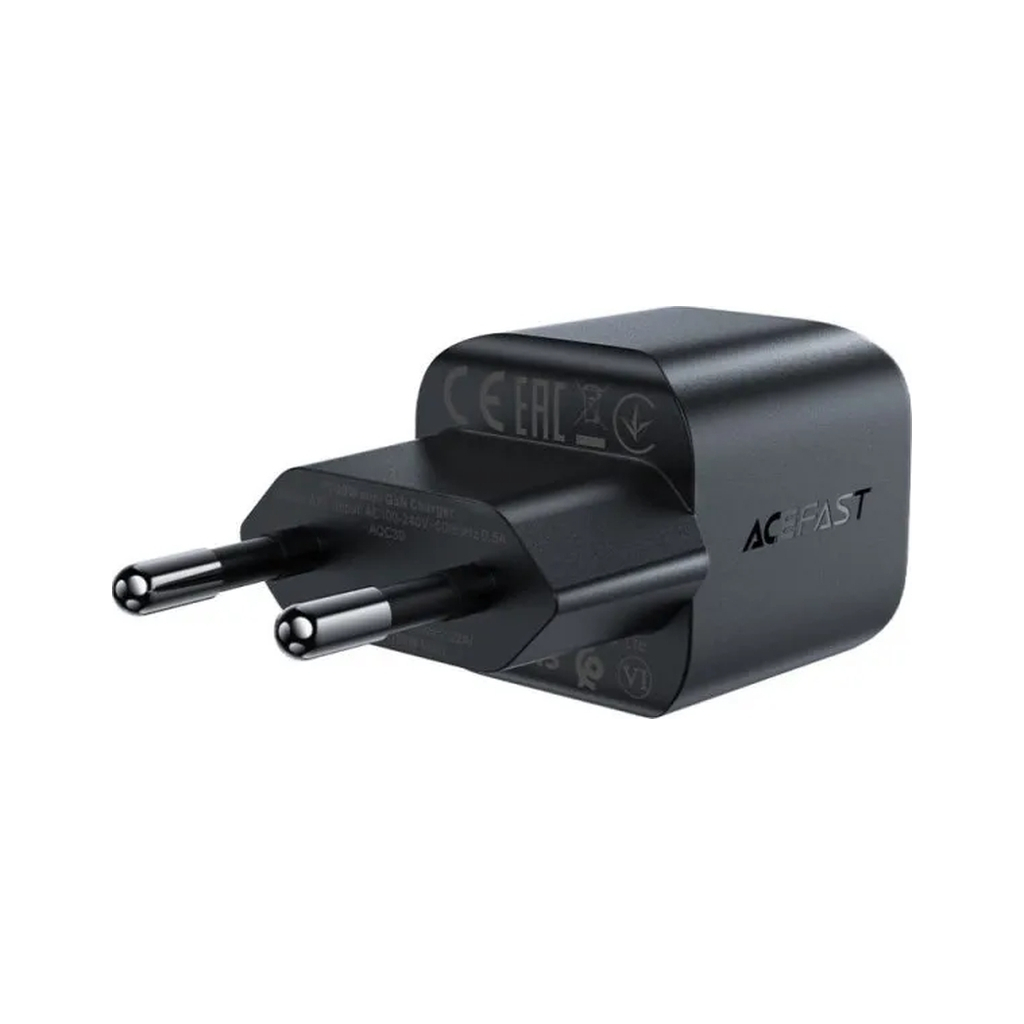 Зарядний пристрій Acefast USB-C 20W Gan A73 mini Fast Charger Black (6974316282648) - зображення 2