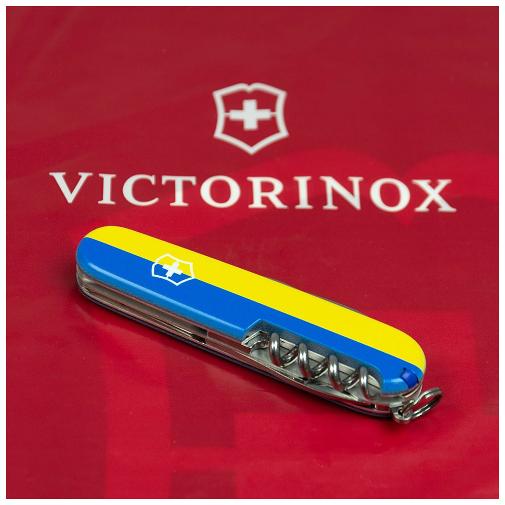 Ніж Victorinox Spartan Ukraine 91 мм Герб на прапорі горизонтальний (1.3603.3_T3040p) - зображення 4