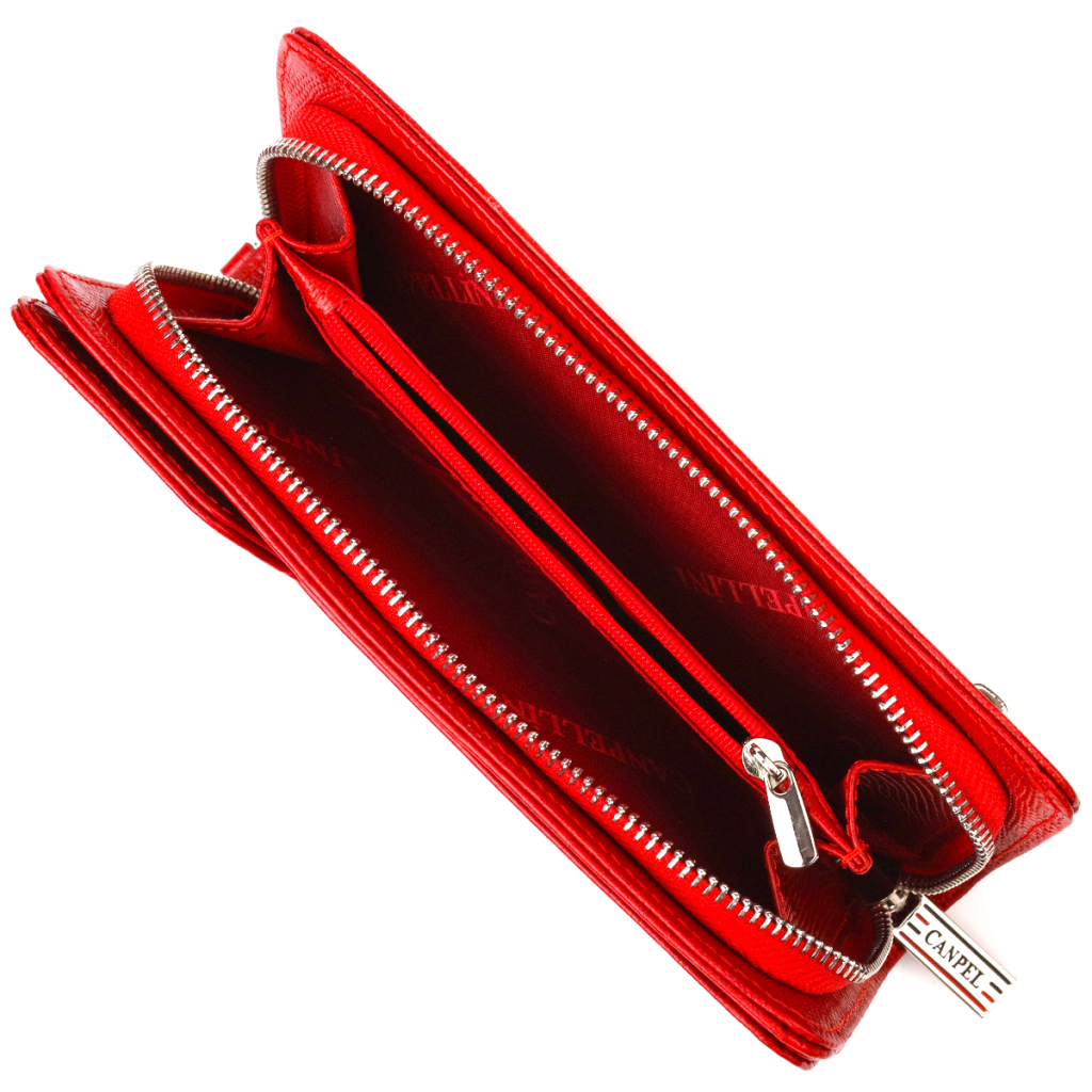 Портмоне Canpellini З натуральної шкіри Червоне (21534) - зображення 6