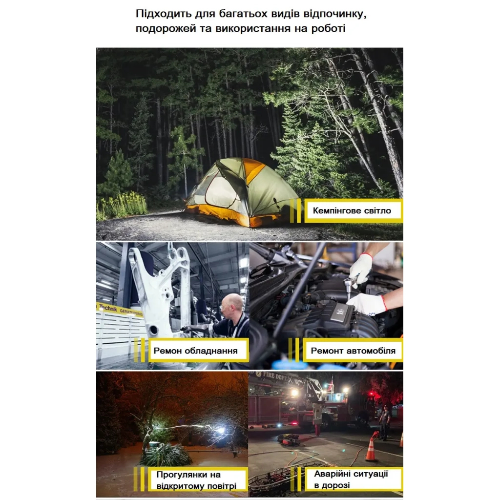 Ліхтар Quantum worklight Worker 15W COB+LED з функ Power Bank (QM-FL2030) - зображення 5