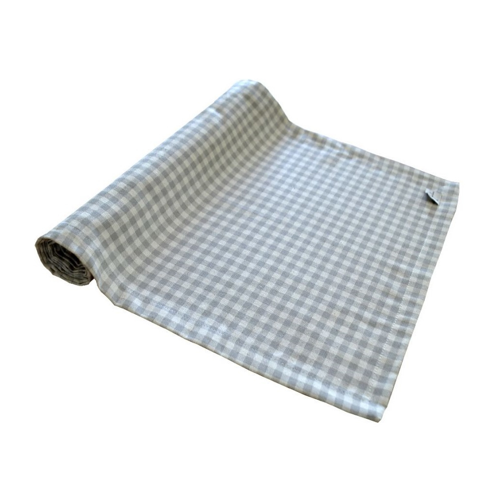 Доріжка на стіл Прованс Bella 40х140 см Сіра клітина (13600) - зображення 1