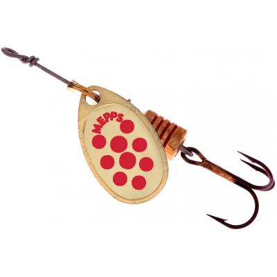 Блешня Mepps Aglia Decorees gold/red dots 4.5гр №2 (30117 002) - зображення 1