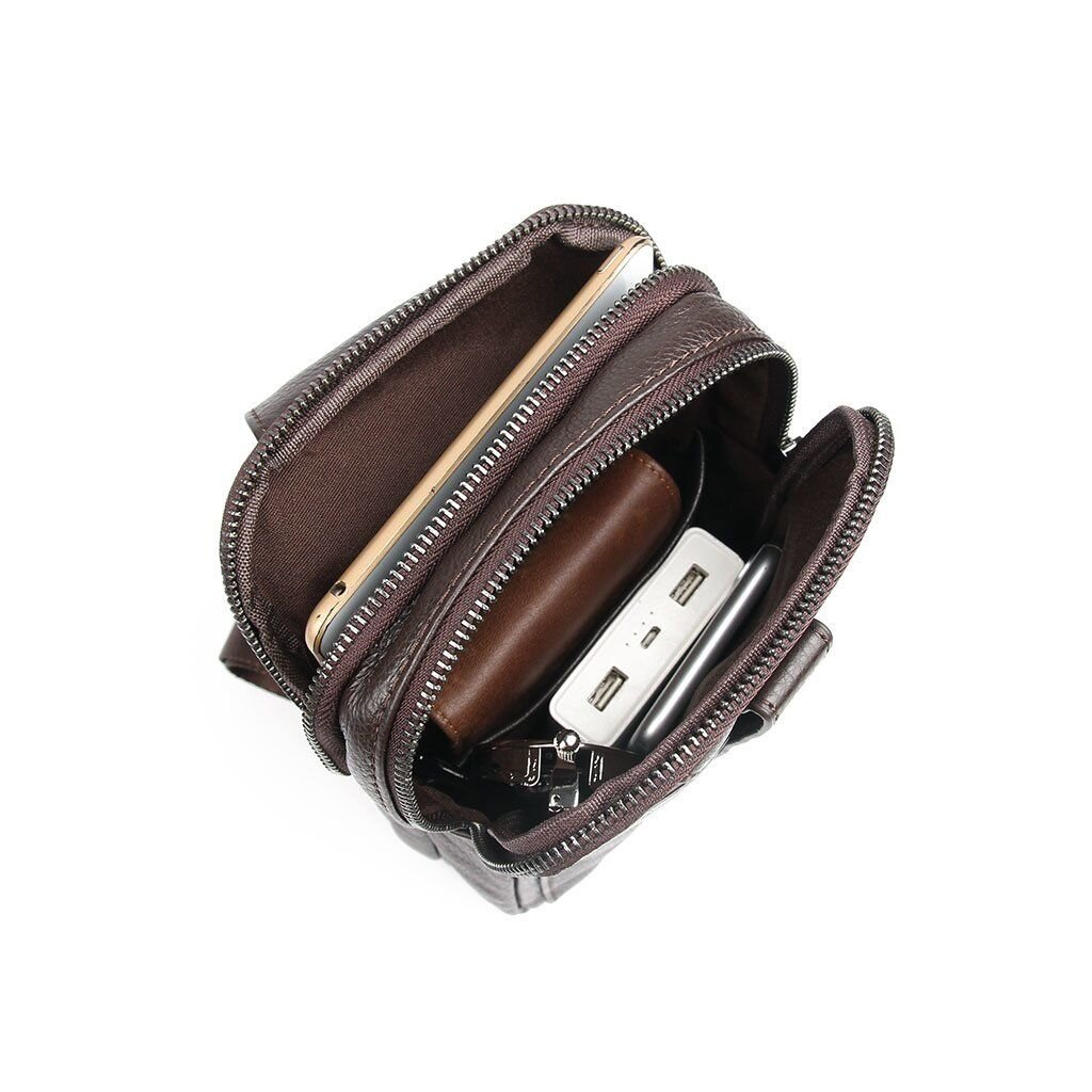 Сумка Vintage Шкіряна через плече Коричнева (14983) - зображення 10