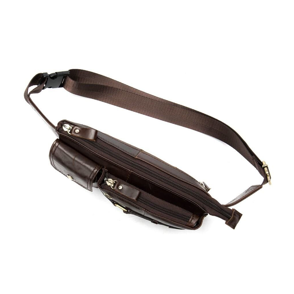 Сумка Vintage Поясна чоловіча Коричнева (14897) - зображення 9