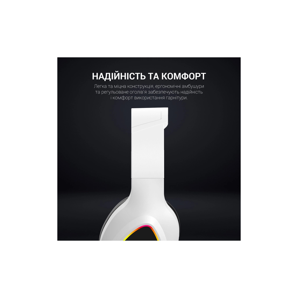 Навушники GamePro HS615 RGB White (HS615) - изображение 11