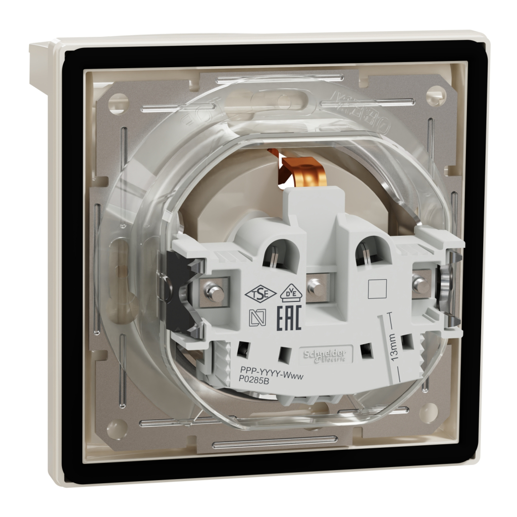 Розетка Schneider Electric ASFORA з кришкою IP44, крем (EPH3100323) - изображение 7