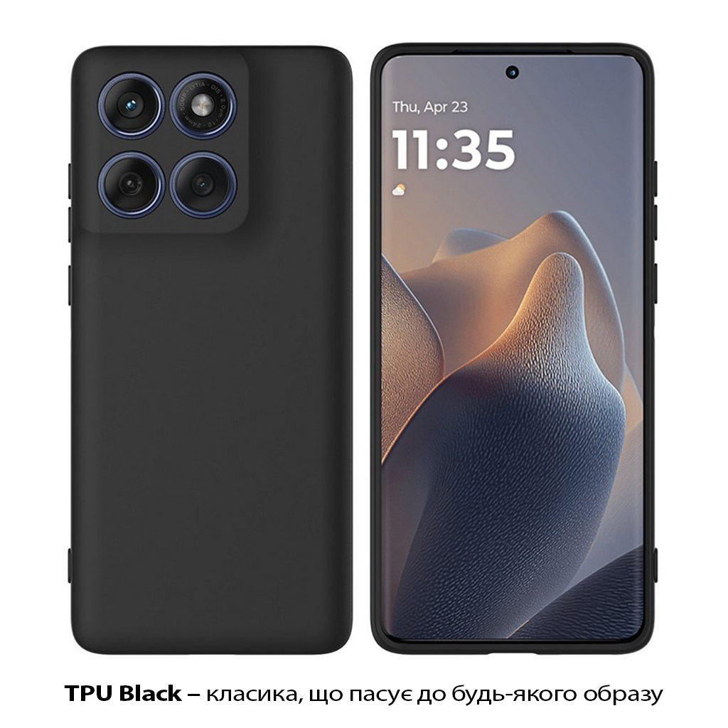 Чохол до мобільного телефона BeCover Silicone Motorola Edge 60 Black (713770) - зображення 2