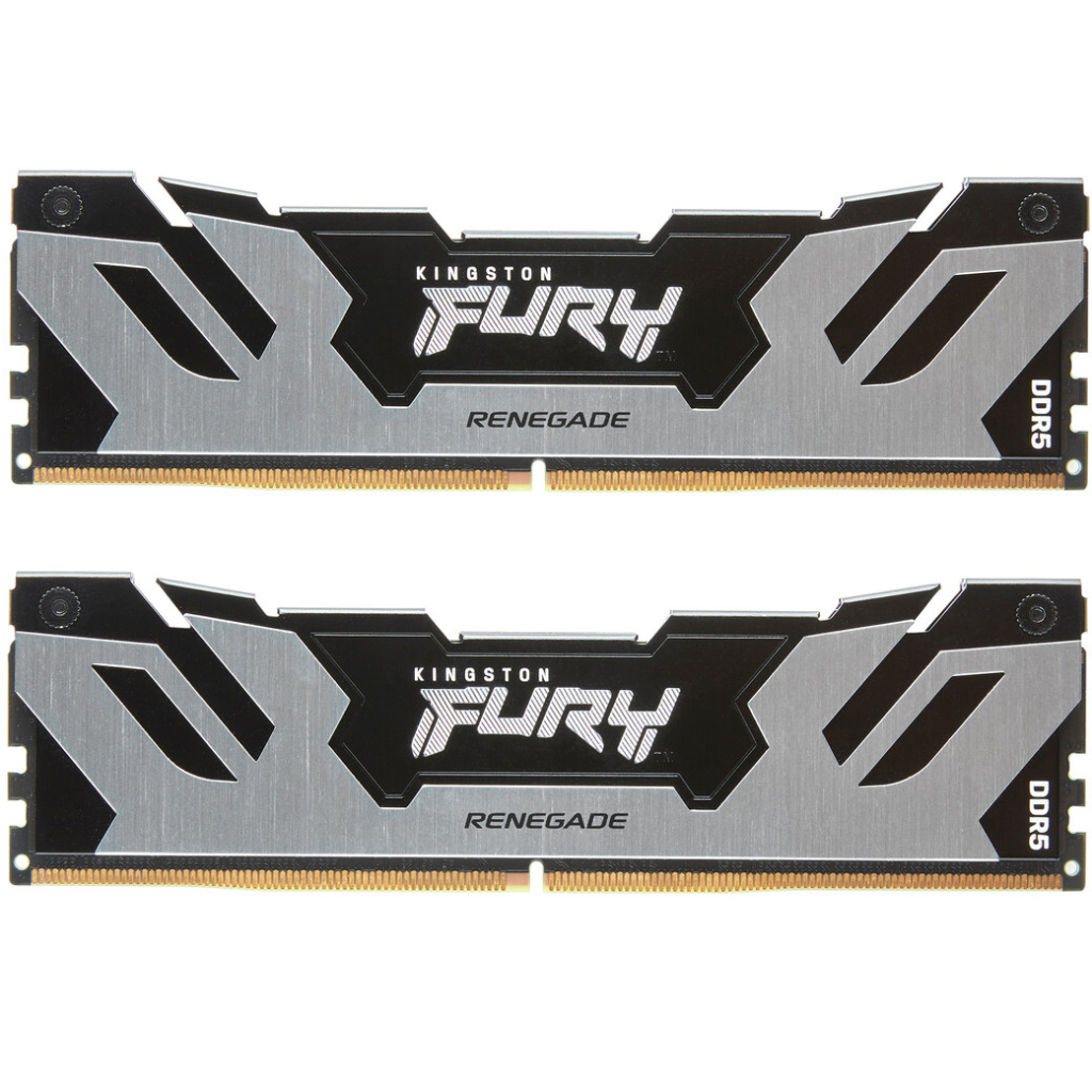 Модуль пам'яті для комп'ютера DDR5 48GB (2x24GB) 7200 MHz Renegade Silver XMP Kingston Fury (ex.HyperX) (KF572C38RSK2-48) - зображення 1