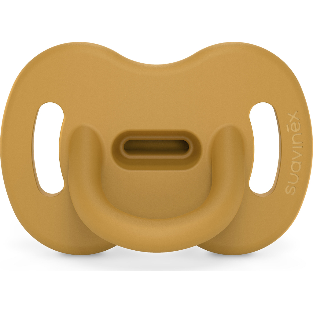 Пустушка Suavinex Colour Essence силіконова фізіологічна, 0-6 міс. жовта (308095) - зображення 1