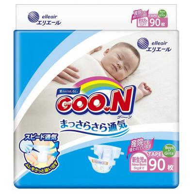 Підгузки GOO.N для новонароджених до 5 кг SS унісекс 90 шт (853620) - зображення 1
