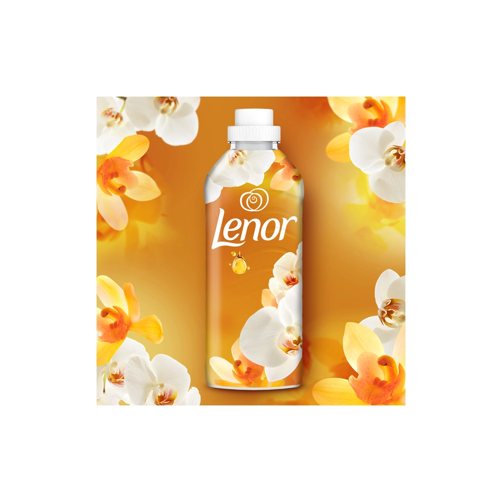 Кондиціонер для білизни Lenor Ванільна орхідея та золотий бурштин 2 x 925 мл (8006540922859) - изображение 2