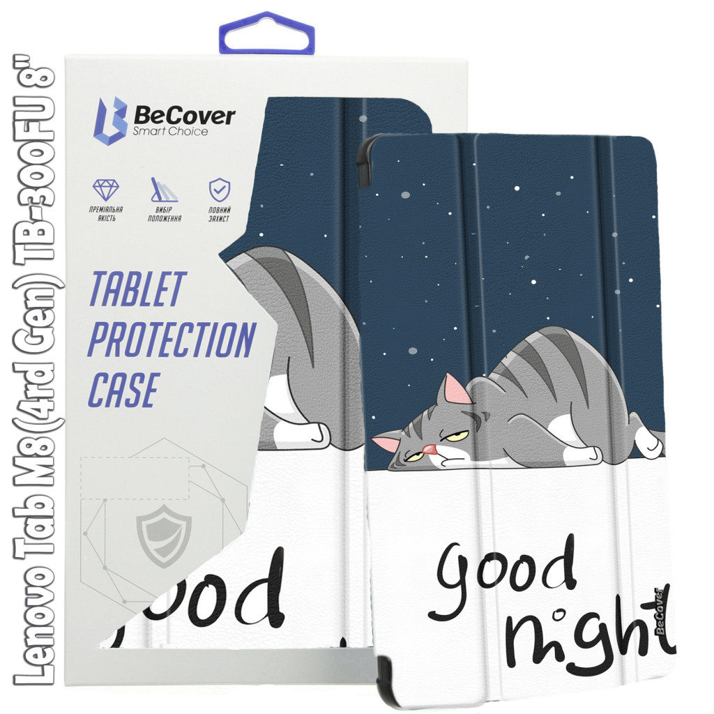 Чохол до планшета BeCover Smart Case Lenovo Tab M8(4rd Gen) TB-300FU 8" Good Night (709217) - зображення 1
